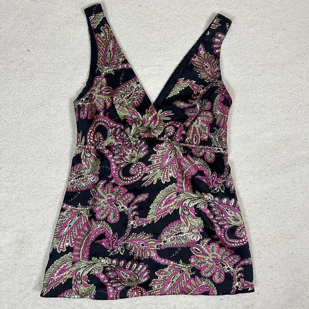 Y2K Dark Coquette Paisley Tank Top Blouse